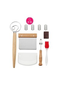 Resim Yulong Mufunye Ev Yapımı Ekmek Seti - 5 Bıçaklı Hamur Kesici, 