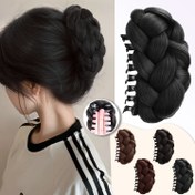 Resim Şık Kadınlar için Hafiflikli Scrunchie Peruk - Yüksek Sıcaklık Elyafı, Doğal Görünümlü Topuz Uzatma, Kadınlar ve Kızlar için Çok Yönlü Stil Aksesuarı, Rahat Kıyafetler için Güvenli Uygunluk, Saç Perukları, Şık Saç Parçası, Güvenli Uygunluk Peruk 