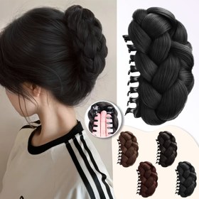 Resim Şık Kadınlar için Hafiflikli Scrunchie Peruk - Yüksek Sıcaklık Elyafı, Doğal Görünümlü Topuz Uzatma, Kadınlar ve Kızlar için Çok Yönlü Stil Aksesuarı, Rahat Kıyafetler için Güvenli Uygunluk, Saç Perukları, Şık Saç Parçası, Güvenli Uygunluk Peruk 
