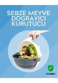 Resim Mey İthalat Süzgeçli Hazneye Sahip Çok Amaçlı Rende Ve Dilimleyici Beyaz 