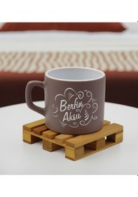 Resim Bk Gift Kişiye Özel İsimli Mat Gri Renkli Middle Çay & Kahve Fincanı-6, Arkadaşa Hediye, Sevgiliye Hediye, Doğum Günü Hediyesi Kobitmeyencom32551 Bk G 