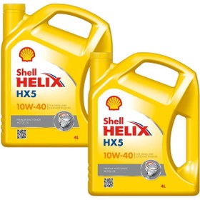 Resim Shell Helix HX5 10W-40 Benzinli, Lpgli ve Dizel Araç Motor Yağı 2 x 4 L = 8 Litre 