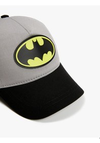 Resim Koton Batman İşlemeli Cap Şapka Lisanslı Pamuklu Gri 5skb40001aa Gri 
