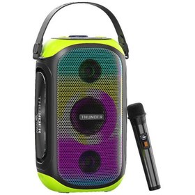 Resim WIWU P20 Thunder Bluetooth Speaker Hoparlör ve Karaoke Bluetooth Mikrofon IPX5 Sertifikalı 