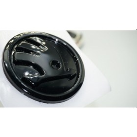 Resim Dk Tuning Skoda Bagaj 8cm Yeni Nesil Parlak Siyah Logo Amblem 