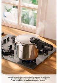 Resim Emsan Fast Cooker Çift Emniyetli Düdüklü Tencere 4 +6 Lt Siyah 