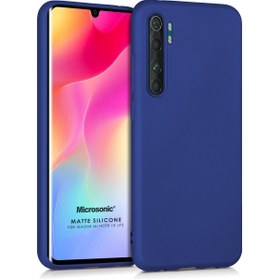 Resim Microsonic Matte Silicone Mi Note 10 Lite Uyumlu Kılıf Lacivert 