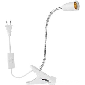 Resim Youmex Beyaz E27 Bitki Büyüme Lambası Tutucu - Esnek Kollü, Bağımsız Anahtarlı, Metal-plastik Konstruksiyeli, Avrupa Standartı Diğer 