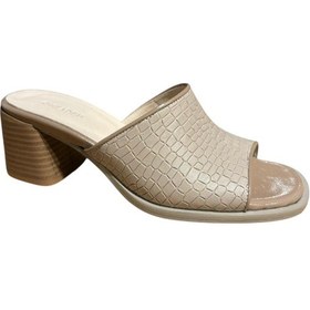 Resim Greyder 34711 Vizın Hakiki Deri Topuklu Kadın Terlik-1024 Vizon 