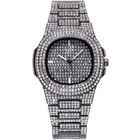 Resim 2xudc C01 Kuvars Saatler Kuvars Izle Moda Kare Tam Gökyüzü Yıldız Seti Çelik Bant Izle Su Pırlanta Takvim Izle (Yurt Dışından) 