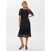 Resim Faik Sönmez Dantel Midi Boy Kısa Kol Kadın Abiye Elbise W26ABY005 (UW26ABY005) 