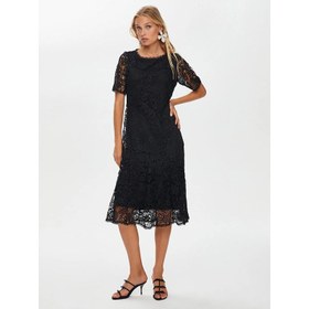 Resim Faik Sönmez Dantel Midi Boy Kısa Kol Kadın Abiye Elbise W26ABY005 (UW26ABY005) 