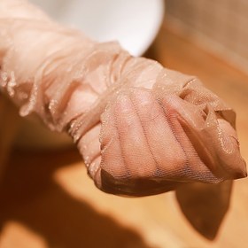 Resim 1 Çift Kadınlar İçin Ultra İnce Şeffaf Uyluk Yüksekliğinde Parıldayan Parlak Tayt - Naylon-Spandeks Karışımı, Sadece Elde Yıkama, Gençler ve Genç Yetişkinler için Her Mevsim Rahatlık 