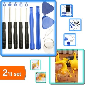 Resim HerEveOyuncak 11 Parça Elektronik Tamir Seti + Yumurtlayan Eğlenceli Tavuk Anahtarlık Stres Topu - 2li Set J7R8S9 
