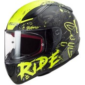 Resim Ls2 Rapid Naughty Mat Siyah-Neon Sari Kask 464331164 