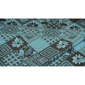 Resim Algelsineve Taşkale Mavi Serme Kalın 6m2 Halı Örtüsü Pike, Savan Mavi 