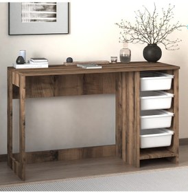 Resim Hero Modern Çalışma Masası - 120 Cm Antik Ceviz 