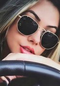 Resim ModaLand Lucia Gold Beşgen Unisex Güneş Gözlüğü 