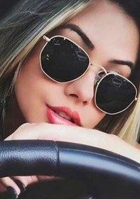 Resim ModaLand Lucia Gold Beşgen Unisex Güneş Gözlüğü 