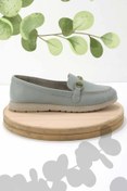 Resim Bambi Yeşil Hakiki Deri Kadın Loafer Ayakkabı K01269354603 