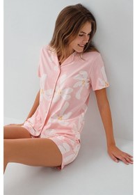 Resim Rolypoly Kadın Pembe Gömlek Şort Takım Pembe 