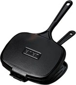 Resim Lava Döküm Tost Makinası, 18x26 cm, Siyah 