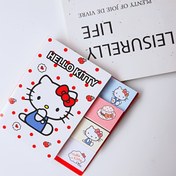 Resim Sanrio Hello Kitty Dikdörtgen Yapışkan Not Kağıtları - Sevimli Hayvan Temalı Tasarım, Canlı Renkler ve Dekoratif Kenarlar ile Ofis, Okul, Ev Organizasyonu için Kendinden Yapışkanlı Çizgili Bloknotlar, Hello Kitty Masa Süsü ve Aksesuarları, Eğlenceli Tasarım, Dayanıklı Kırtasiye Ürünleri, Pürüzsüz Yazı Yüzeyi, Temalı Not Defterleri, Ofis Çalışanlar İçin 