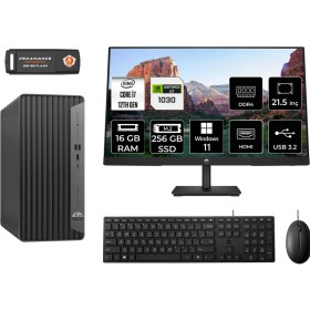 Resim Hp Pro Tower 400 G9 Intel Core I7 12700 16GB 256GB SSD GT1030/4GB 21.5" Fhd Monitör W11P 6U3M9EA Masaüstü Bilgisayar & Per4 USB Bellek 6U3M9EAMNT3411 