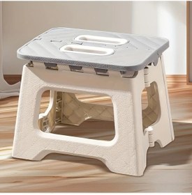 Resim Chuangyinshop Dayanıklı Katlanır Basamak Tabure Gri Taşınabilir Sağlam Plastik Mutfak Banyo Kamp Gri 