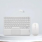 Resim Alfa MEC Tüm Cihazlara Uyumlu Akıllı Taşınabilir Bluetooth Klavye Mouse Touchpad Slim Klavye Set 