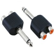 Resim Mono Çevirici - 6.3 Mm Erkek - 2Xrca Dişi 