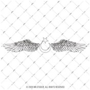 Resim Rfhlm181 Reflektif Kanatli Ay Yildiz Ozel Seri 