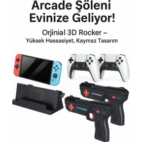 Resim M20 Pro Taşınabilir Retro Atari, Oyun Konsolu, Ips 7 Inç Geniş Ekran, Çift Kol, Çift Tabanca, 128 Gb 