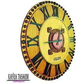 Resim KAYRA SAAT AHŞAP ROMA SOMUN 50cm Ahşap 