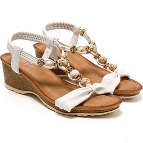Resim Sandalet Kadın 25y151-5 By Guja Beyaz Beyaz 