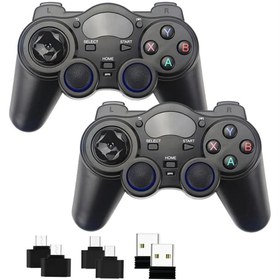 Resim VOOKA 2.4g Wireless 2 Adet Gamepad Kablosuz Oyun Kolu Pc Ps3 Kol Tv Box Android Tv Telefon/Tablet 2x 