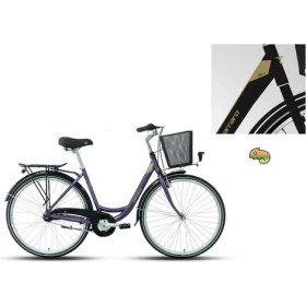 Resim Carraro Tıffany 7.0 Kadın Şehir Bisikleti 500H Kontra Fren 28 Jant Nex-7-V Mat Siyah Hardal 