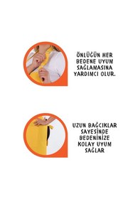 Resim Star Ayar Askılı Havlulu 4lü Mutfak Önlüğü Seti 2 Eldiven Sarı-siyah-siyah 