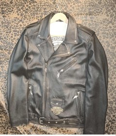 Resim Nyc Giyim Tekstil & Deri Hakiki Deri Erkek Ceket Slim-fit Biker Model Motorcu Tarzı Eskitme Siyah - Kahverengi 