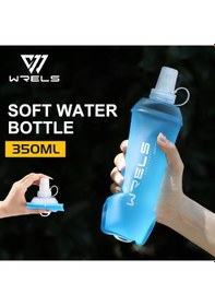 Resim Wrels Açık Spor Su Şişesi Kamp Koşu Bisiklet Yumuşak Katlanır Tpu Yumuşak Şişe Blue 350ml Blue 350ml 