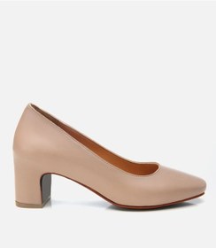 Resim Hotiç Kadın Deri Bej Rahat Kalın Topuklu Ayakkabı 01ayh309910a330 Bej 