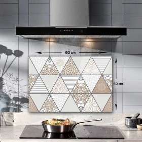 Resim Decorita Mandala Desenli | Cam Ocak Arkası Koruyucu | 40cm x 60cm 