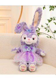 Resim Kıyafetli Tavşan Peluş Oyuncak 45cm Tüylü Yumuşak Kumaş Uyku Arkadaşı Peluş Bebek Kostümlü Çok Renkli 