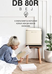 Resim Dijitsu DB80RBE Retro Mini Buzdolabı Bej 
