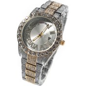 Resim 2xudc Iki Ton + Beyaz Hip Hop Moda Kuvars Izle Çift Hareketi Büyük Yuvarlak Elmas Su Geçirmez Takvim Trend Kadın Erkek Izle (Yurt Dışından) 