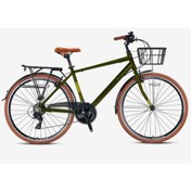 Resim Kron Cx 100 - 28 City Bike - Man - 18' - 21 Vites - V.b. - Mat Haki-siyah/sarı 