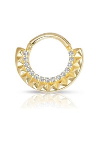 Resim Sıra Taşlı Modelli Altın Helix Piercing 