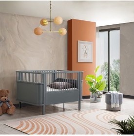 Resim Mdf Beşik Trend Büyüyen Beşik - Pembe 1 Adet Comfort Yatak 90x130 Çok Renkli 