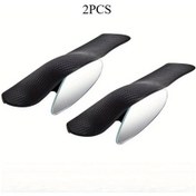 Resim Xuweiwei Küçük Yuvarlak Entegre Reflektörlü Oto Kör Nokta Aynası - Siyah 2 Adet Yağmurluk 