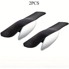 Resim Xuweiwei Küçük Yuvarlak Entegre Reflektörlü Oto Kör Nokta Aynası - Siyah 2 Adet Yağmurluk 